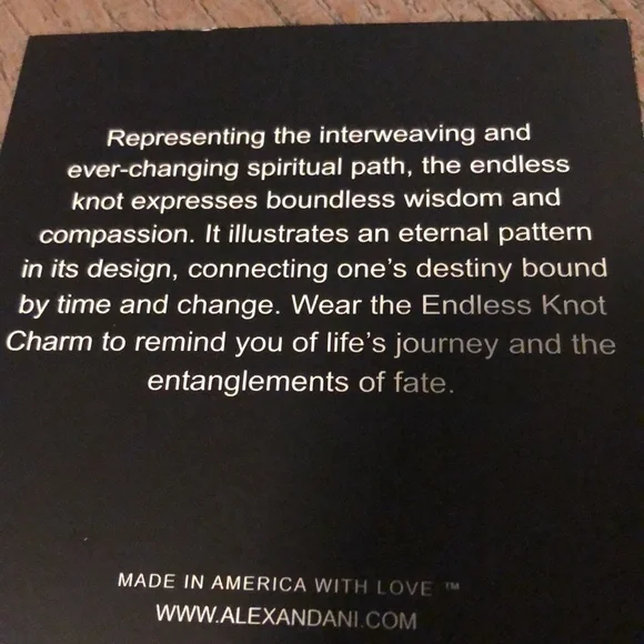 Alex And Ani Charm Bracelet - Endless Knot - Picture 5 of 5